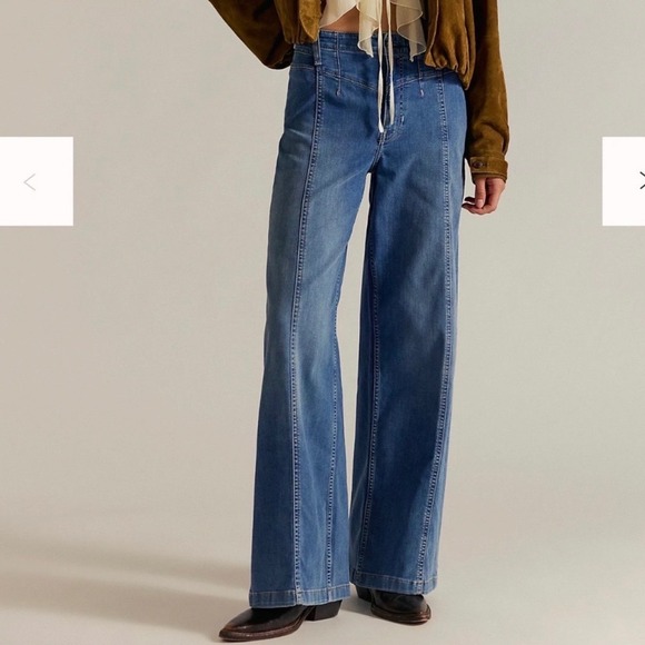 We The Free Denim - Free People We The Free Libre Jeans Wide-Leg Seamed - 28